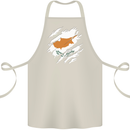 Torn Cyprus Flag Cypriot Day Football Cotton Apron 100% Organic Natural