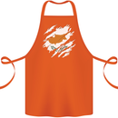 Torn Cyprus Flag Cypriot Day Football Cotton Apron 100% Organic Orange