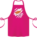 Torn Cyprus Flag Cypriot Day Football Cotton Apron 100% Organic Pink
