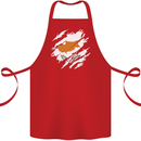 Torn Cyprus Flag Cypriot Day Football Cotton Apron 100% Organic Red