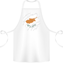 Torn Cyprus Flag Cypriot Day Football Cotton Apron 100% Organic White