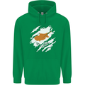 Torn Cyprus Flag Cypriot Day Football Mens 80% Cotton Hoodie Irish Green
