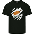 Torn Cyprus Flag Cypriot Day Football Mens Cotton T-Shirt Tee Top Black