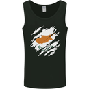 Torn Cyprus Flag Cypriot Day Football Mens Vest Tank Top Black