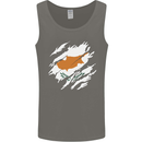 Torn Cyprus Flag Cypriot Day Football Mens Vest Tank Top Charcoal