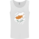 Torn Cyprus Flag Cypriot Day Football Mens Vest Tank Top White