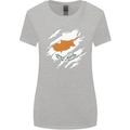Torn Cyprus Flag Cypriot Day Football Womens Wider Cut T-Shirt Sports Grey