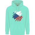 Torn Czechia Flag Czech Republic Day Football Childrens Kids Hoodie Peppermint