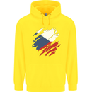 Torn Czechia Flag Czech Republic Day Football Childrens Kids Hoodie Yellow