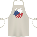 Torn Czechia Flag Czech Republic Day Football Cotton Apron 100% Organic Natural
