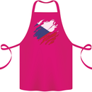 Torn Czechia Flag Czech Republic Day Football Cotton Apron 100% Organic Pink