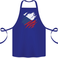 Torn Czechia Flag Czech Republic Day Football Cotton Apron 100% Organic Royal Blue