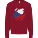 Torn Czechia Flag Czech Republic Day Football Kids Sweatshirt Jumper Red