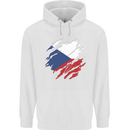 Torn Czechia Flag Czech Republic Day Football Mens 80% Cotton Hoodie White