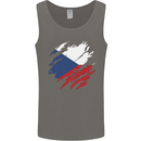 Torn Czechia Flag Czech Republic Day Football Mens Vest Tank Top Charcoal