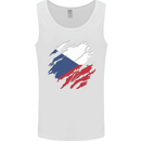 Torn Czechia Flag Czech Republic Day Football Mens Vest Tank Top White