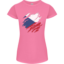 Torn Czechia Flag Czech Republic Day Football Womens Petite Cut T-Shirt Azalea