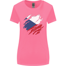 Torn Czechia Flag Czech Republic Day Football Womens Wider Cut T-Shirt Azalea