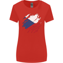 Torn Czechia Flag Czech Republic Day Football Womens Wider Cut T-Shirt Red