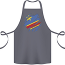 Torn DR Congo Flag Congolese Day Football Cotton Apron 100% Organic Steel