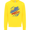 Torn DR Congo Flag Congolese Day Football Kids Sweatshirt Jumper Yellow