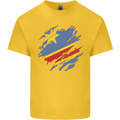 Torn DR Congo Flag Congolese Day Football Mens Cotton T-Shirt Tee Top Yellow