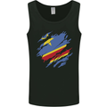 Torn DR Congo Flag Congolese Day Football Mens Vest Tank Top Black