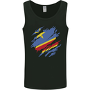 Torn DR Congo Flag Congolese Day Football Mens Vest Tank Top Black