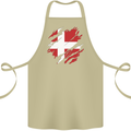 Torn Denmark Flag Danish Day Football Cotton Apron 100% Organic Khaki