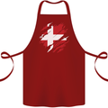 Torn Denmark Flag Danish Day Football Cotton Apron 100% Organic Maroon