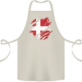 Torn Denmark Flag Danish Day Football Cotton Apron 100% Organic Natural