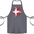 Torn Denmark Flag Danish Day Football Cotton Apron 100% Organic Steel