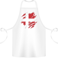 Torn Denmark Flag Danish Day Football Cotton Apron 100% Organic White
