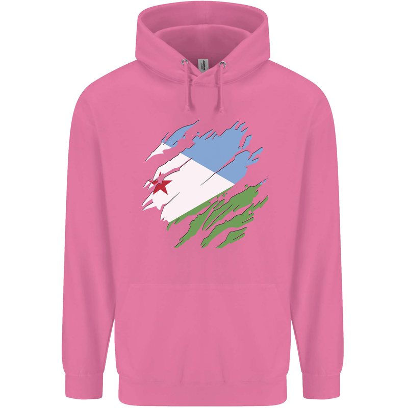 Torn Djibouti Flag Djiboutians Day Football Childrens Kids Hoodie Azalea