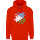 Torn Djibouti Flag Djiboutians Day Football Childrens Kids Hoodie Bright Red