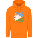 Torn Djibouti Flag Djiboutians Day Football Childrens Kids Hoodie Orange