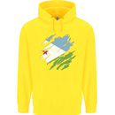 Torn Djibouti Flag Djiboutians Day Football Childrens Kids Hoodie Yellow