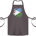 Torn Djibouti Flag Djiboutians Day Football Cotton Apron 100% Organic Dark Grey