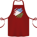 Torn Djibouti Flag Djiboutians Day Football Cotton Apron 100% Organic Maroon