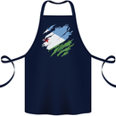 Torn Djibouti Flag Djiboutians Day Football Cotton Apron 100% Organic Navy Blue