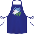 Torn Djibouti Flag Djiboutians Day Football Cotton Apron 100% Organic Royal Blue