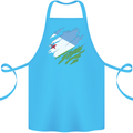 Torn Djibouti Flag Djiboutians Day Football Cotton Apron 100% Organic Turquoise