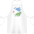 Torn Djibouti Flag Djiboutians Day Football Cotton Apron 100% Organic White