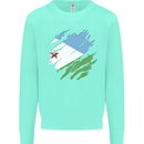 Torn Djibouti Flag Djiboutians Day Football Kids Sweatshirt Jumper Peppermint