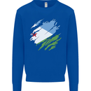 Torn Djibouti Flag Djiboutians Day Football Kids Sweatshirt Jumper Royal Blue