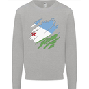 Torn Djibouti Flag Djiboutians Day Football Kids Sweatshirt Jumper Sports Grey
