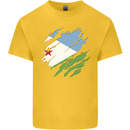Torn Djibouti Flag Djiboutians Day Football Mens Cotton T-Shirt Tee Top Yellow