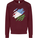 Torn Djibouti Flag Djiboutians Day Football Mens Sweatshirt Jumper Maroon