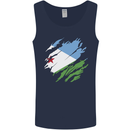 Torn Djibouti Flag Djiboutians Day Football Mens Vest Tank Top Navy Blue