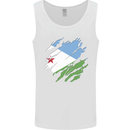 Torn Djibouti Flag Djiboutians Day Football Mens Vest Tank Top White
